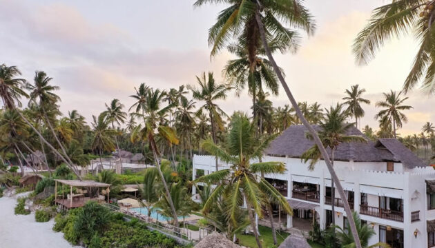 Villa Lali Zanzibar - aerial view from the beach